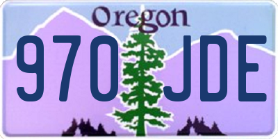 OR license plate 970JDE