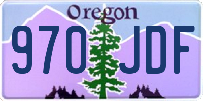 OR license plate 970JDF
