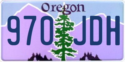 OR license plate 970JDH