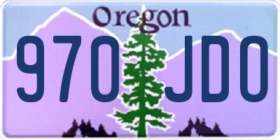 OR license plate 970JDO