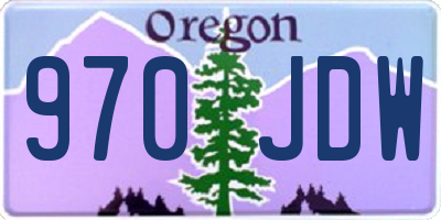 OR license plate 970JDW