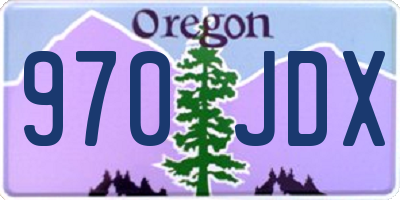 OR license plate 970JDX