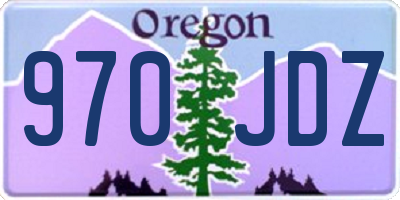 OR license plate 970JDZ