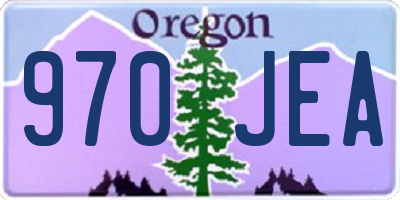 OR license plate 970JEA