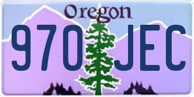 OR license plate 970JEC