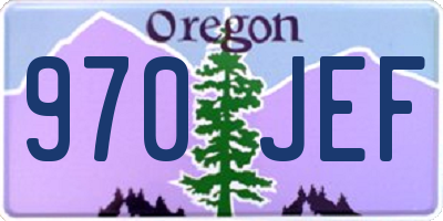 OR license plate 970JEF