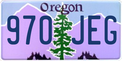 OR license plate 970JEG
