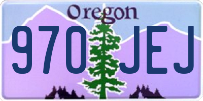 OR license plate 970JEJ