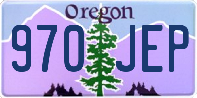 OR license plate 970JEP