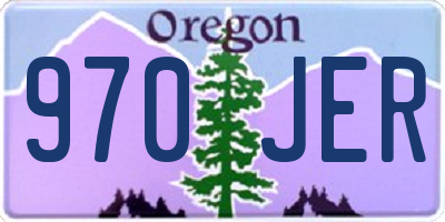 OR license plate 970JER