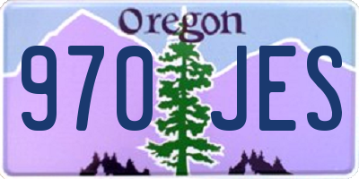 OR license plate 970JES