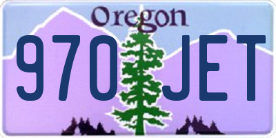 OR license plate 970JET