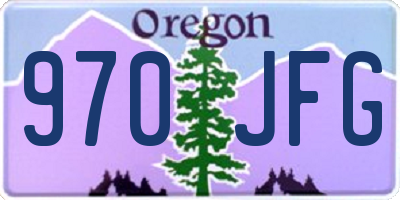 OR license plate 970JFG