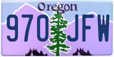 OR license plate 970JFW