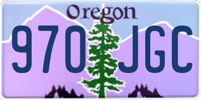 OR license plate 970JGC