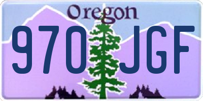 OR license plate 970JGF