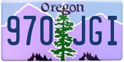 OR license plate 970JGI
