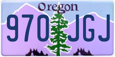 OR license plate 970JGJ