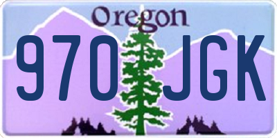 OR license plate 970JGK