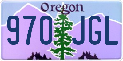 OR license plate 970JGL