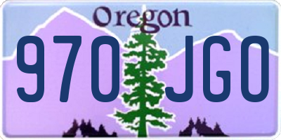 OR license plate 970JGO