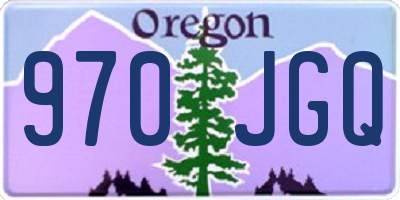 OR license plate 970JGQ