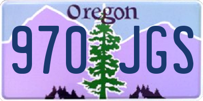 OR license plate 970JGS