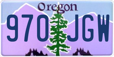 OR license plate 970JGW