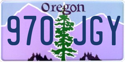 OR license plate 970JGY