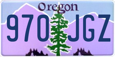 OR license plate 970JGZ