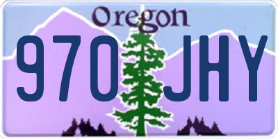 OR license plate 970JHY