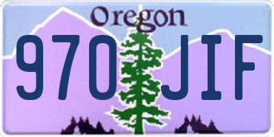 OR license plate 970JIF