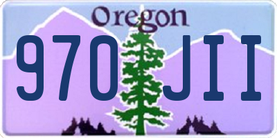 OR license plate 970JII