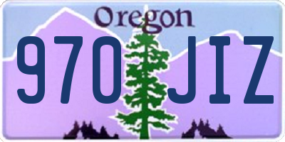 OR license plate 970JIZ