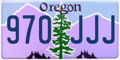 OR license plate 970JJJ