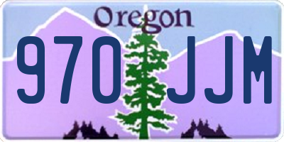 OR license plate 970JJM