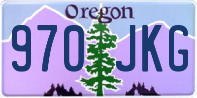 OR license plate 970JKG