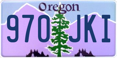 OR license plate 970JKI