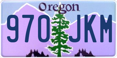 OR license plate 970JKM