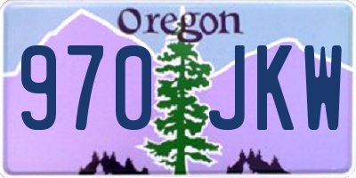 OR license plate 970JKW