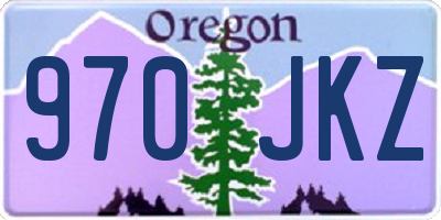 OR license plate 970JKZ