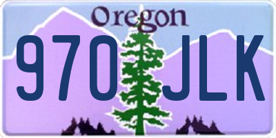 OR license plate 970JLK
