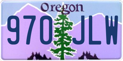 OR license plate 970JLW