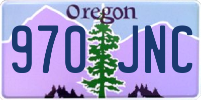 OR license plate 970JNC