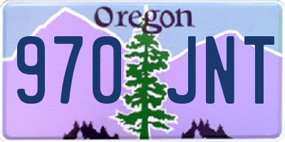 OR license plate 970JNT