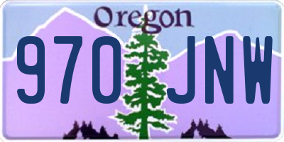 OR license plate 970JNW