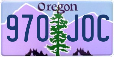 OR license plate 970JOC