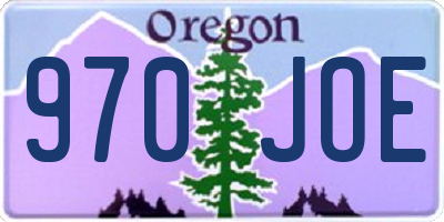 OR license plate 970JOE