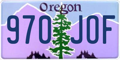 OR license plate 970JOF