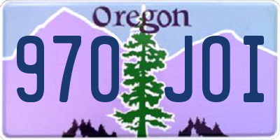 OR license plate 970JOI